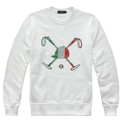 BLUSAO MOLETOM ITALY GC - BRIGHT WHITE