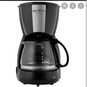 Cafeteira Britânia Cp15 Vidro Preto Com Inox Preta 220v - 56984