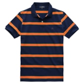 POLO STRIPED TAQ. MC - INDIGO/EXOTIC ORANGE