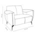 Poltrona Decorativa Com Braços Whitney T02 Couro Preto - Mpozenato