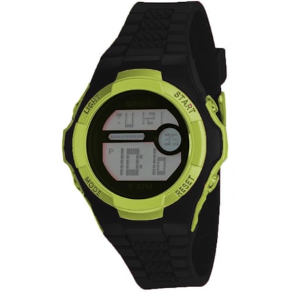Relógio Speedo Unissex Pulseira de Plástico Diversas Cores Preto-Amarelo